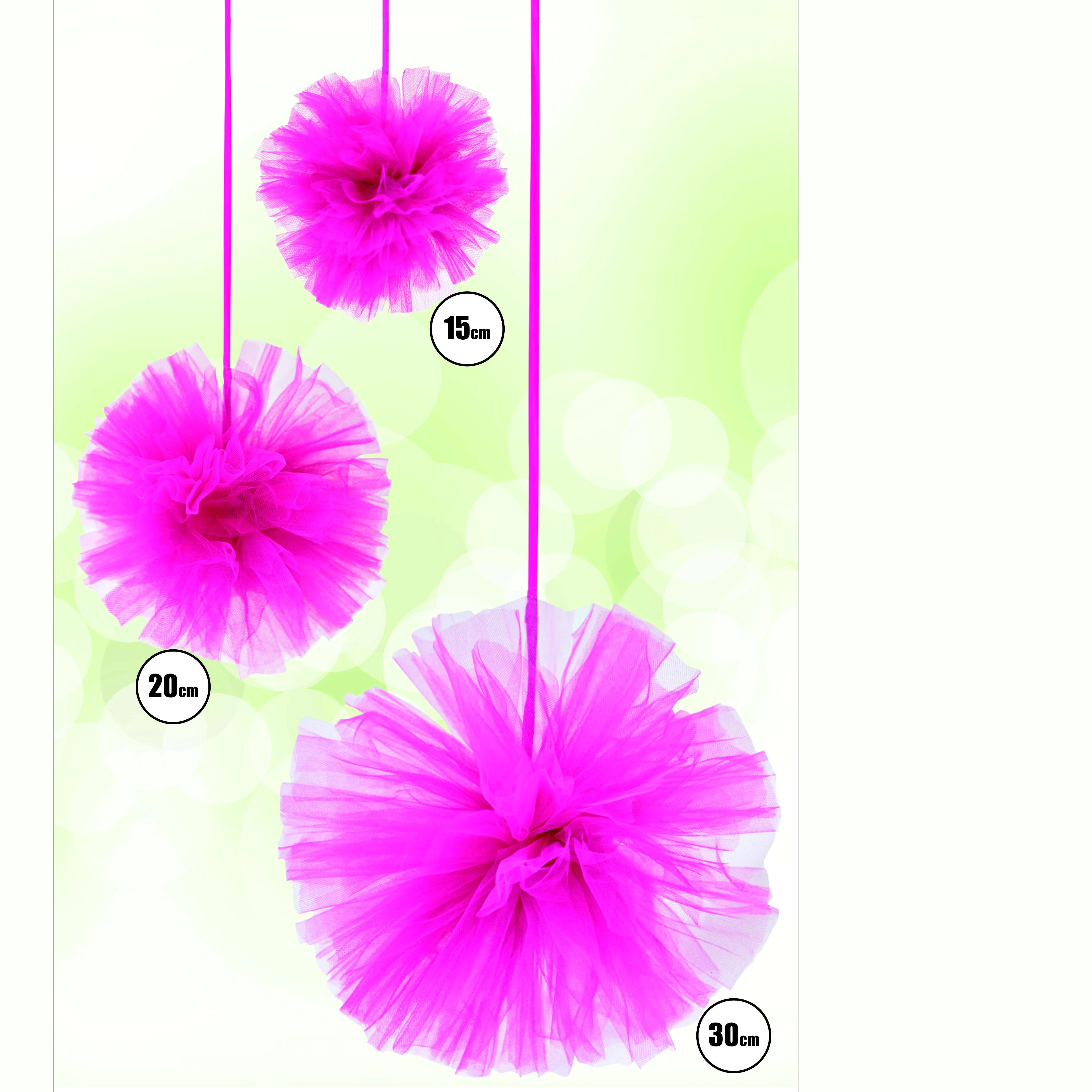 Best Sale Classy wedding decoration gauze ball birthday party wall hanging Yarn Ball Ornaments