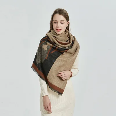 
SC-040 New Style Colorful Fashion Oversized Winter Shawl Luxury Women Multi Designer Cashmer Scarf 