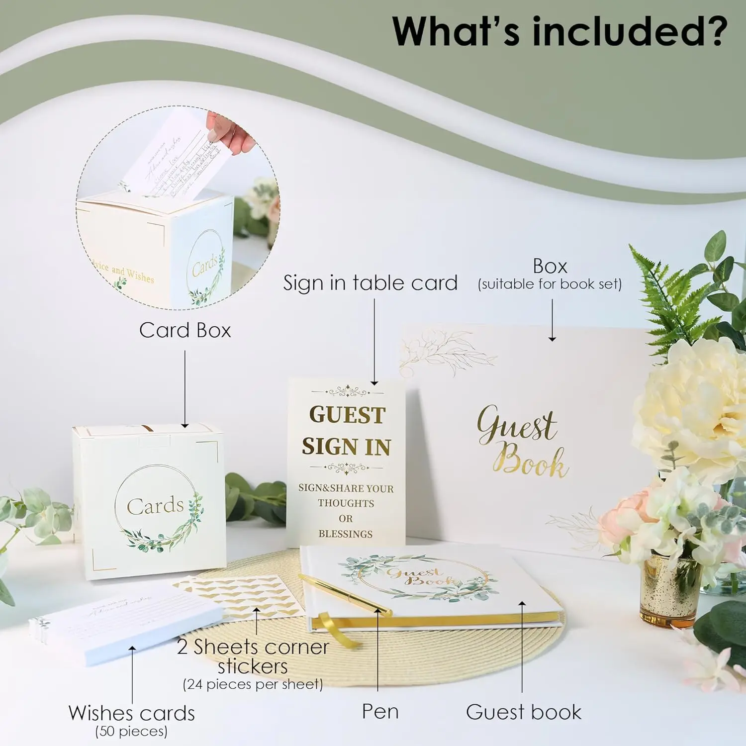 Wedding Guest Book Set Wedding Memory Book Lined Wedding Registry Guestbook For Baby Bridal Shower