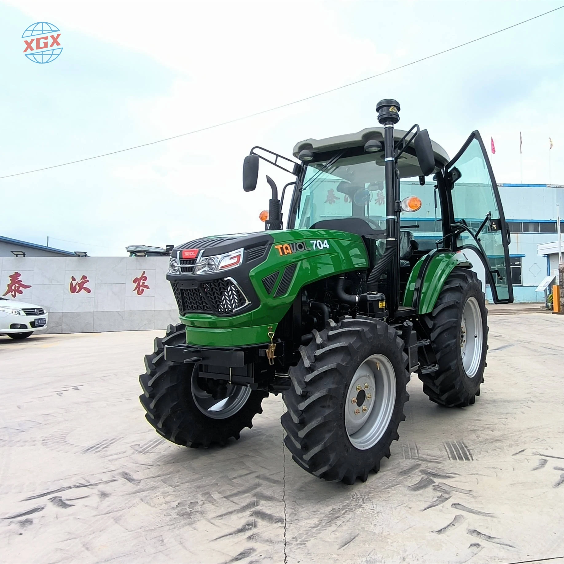 Hot sale 60hp 70hp 4wd farm garden tractor for agriculture with front loader and excavator