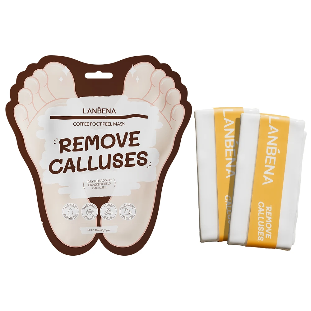 Lanbena New Private Label Moisturizer Foot Masking Sheet Exfoliating Socks Peel Skin Foot Peel Mask