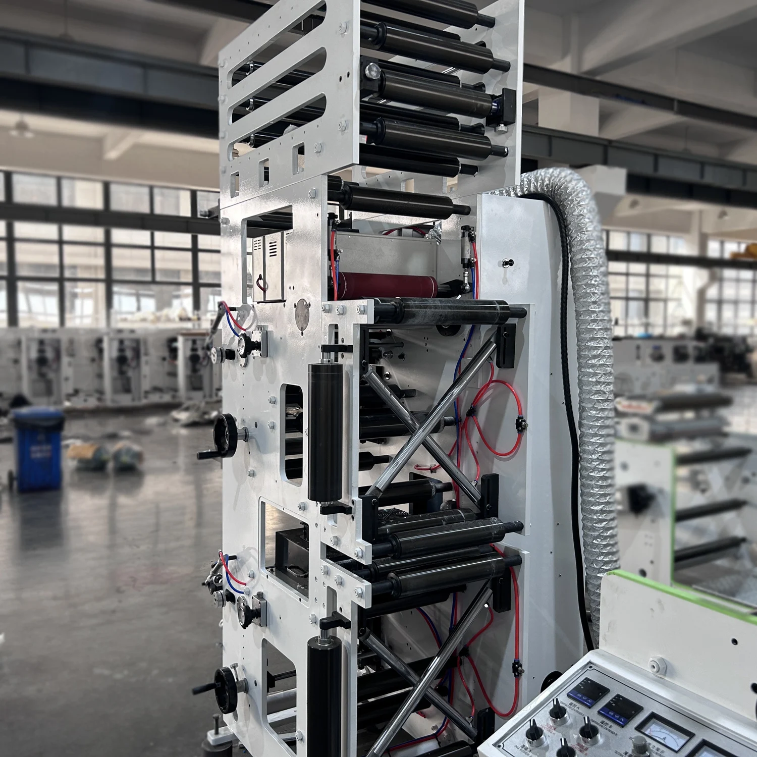 HJRY-320 Three Towers 1+3+5 Color Label Delam Relam Cold Foil Stamping Flexo Printing Machine Die Cutting Flexo Printer Press