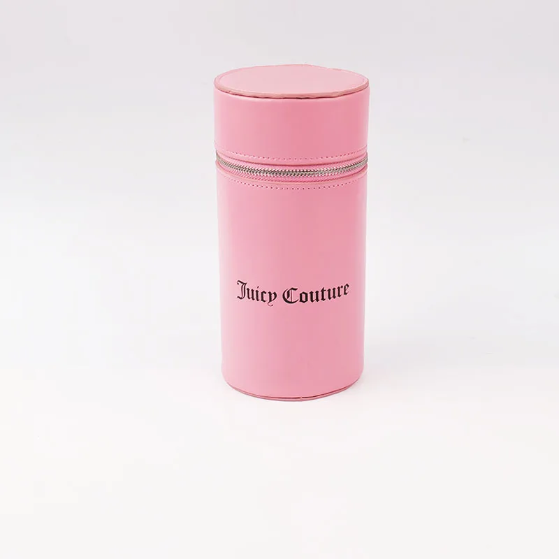 Pencil Pen Holder Portable PU Leather Pouch Stationery Pen Bag With Metal Keychain