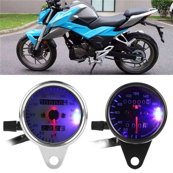 
Wholesale Cheap Motorcycle Odometer Speedometer Gauge Signal Dual Digital Display KM/H Without Kege 