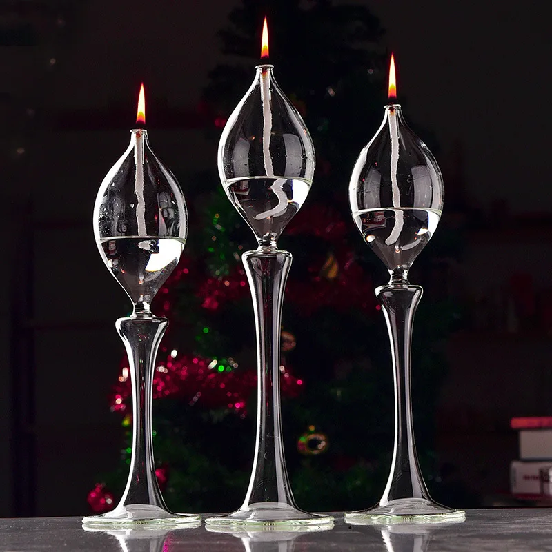 Best Selling Customized Refillable Glass Liquid Candle Replacement For Liquid Paraffin Disposable Fuel Cell Oil Lamp