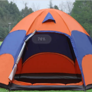 Outdoor 5 person portable double-layer waterproof folding camping tent