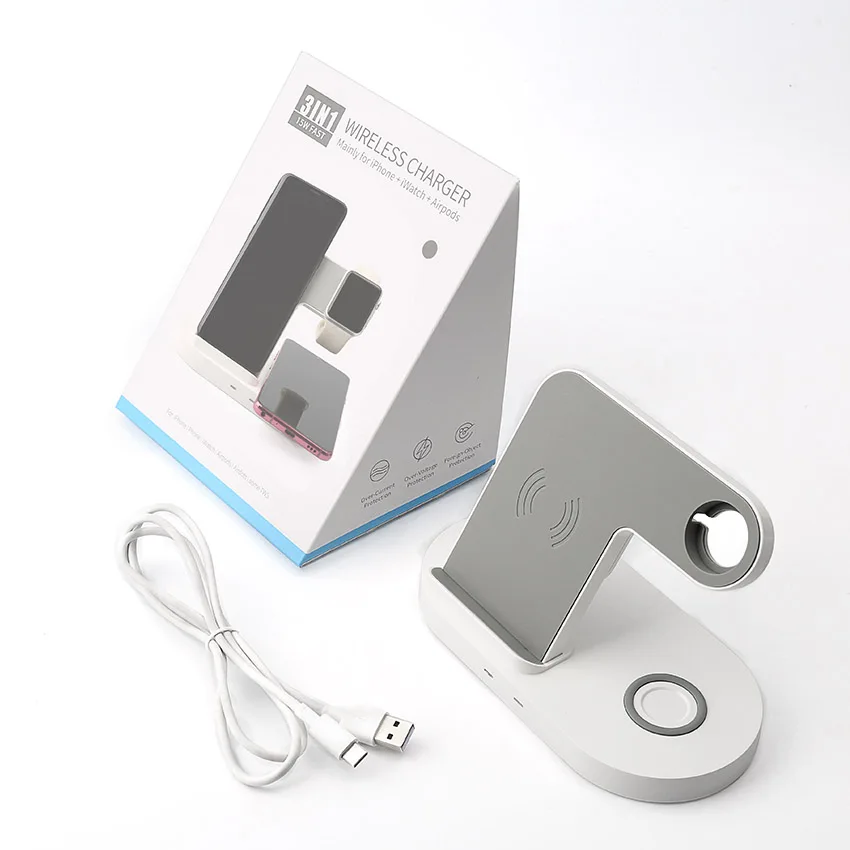 3 in 1 Qi Wireless Charger for Mobile phone/iwatch