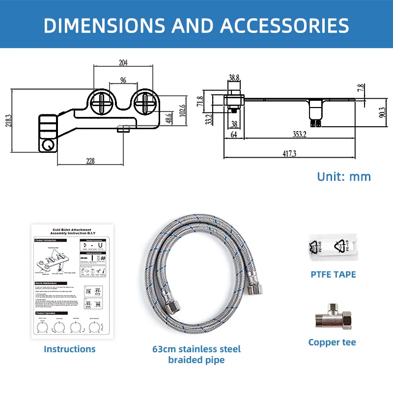 Sanitary Ware Hygienic Bidet Attachment Wholesale Clean Anus Bidet De Toilette Bathroom Easy To Install Bidet Attachment