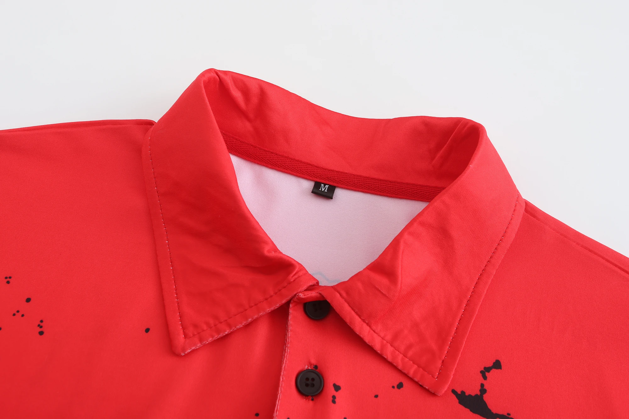 Mens Wicking Quick  Dry Polo Fit  Shirt  American Pattern Flag Apparel Golf Uniform Polo Shirt