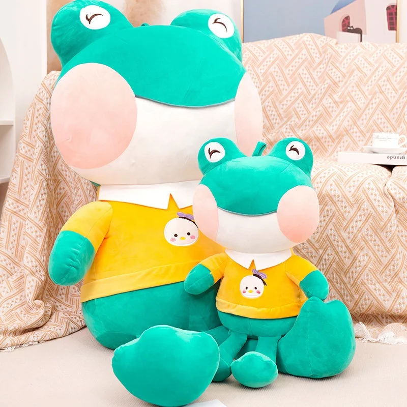 Frog doll wholesale children kids toys holiday gift frog plush animal custom