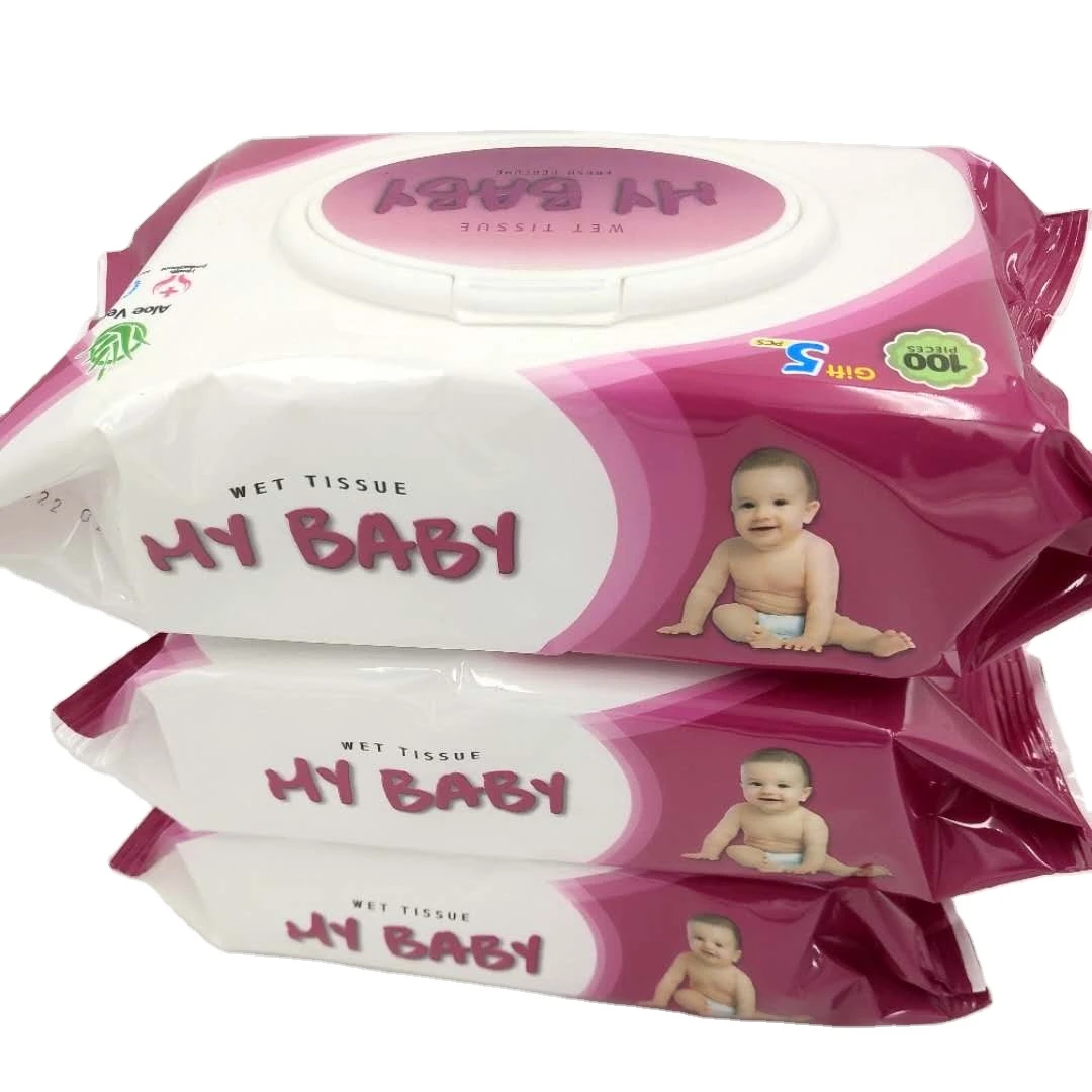 Wholesale Baby Wipes Flushable Scent Fragrance 80 100 120PCS 40gsm 45gsm 50gsm Viscose Baby Cleaning Wet Water Wipes