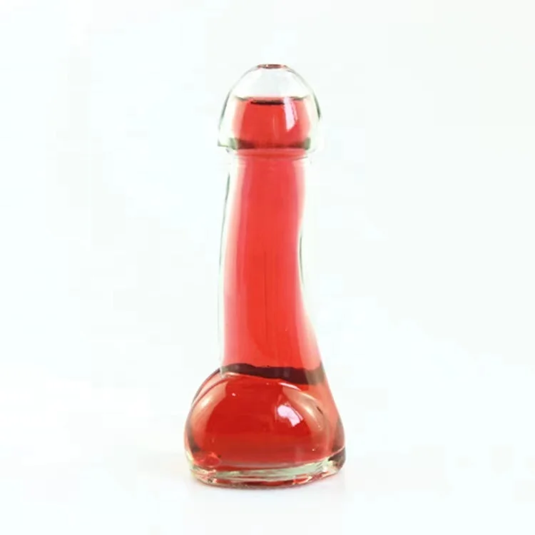 80ml Creative design sexy penis shape glass bottle bar ware penis wine glass bottle