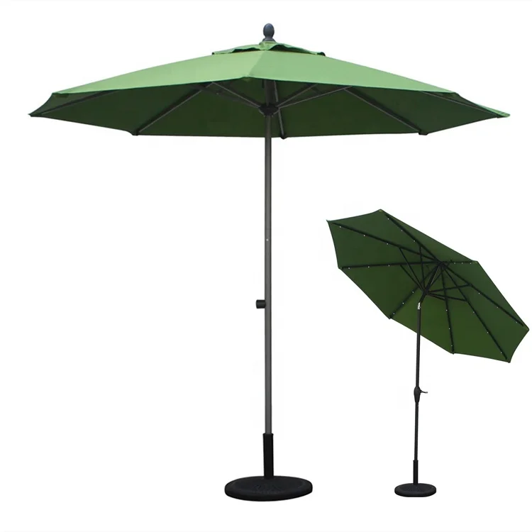 Outdoor Patio Lounge Parasol Market Umbrella With Hand Crank And Tilt UV protect Waterproof
