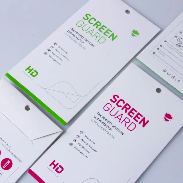 Hot sale custom Logo Packaging Boxes for Tempered Glass Screen Protector Film
