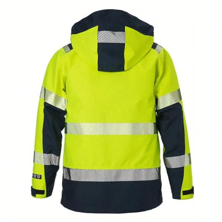 BOWINS Winter Coat Men Reflective Workwear Work Rain Jacket