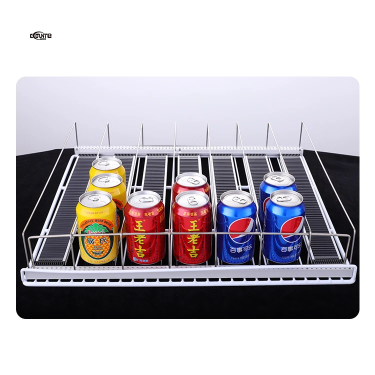 Modern Design Glides System Beverage Cooler Gravity Feed Roller Shelf System