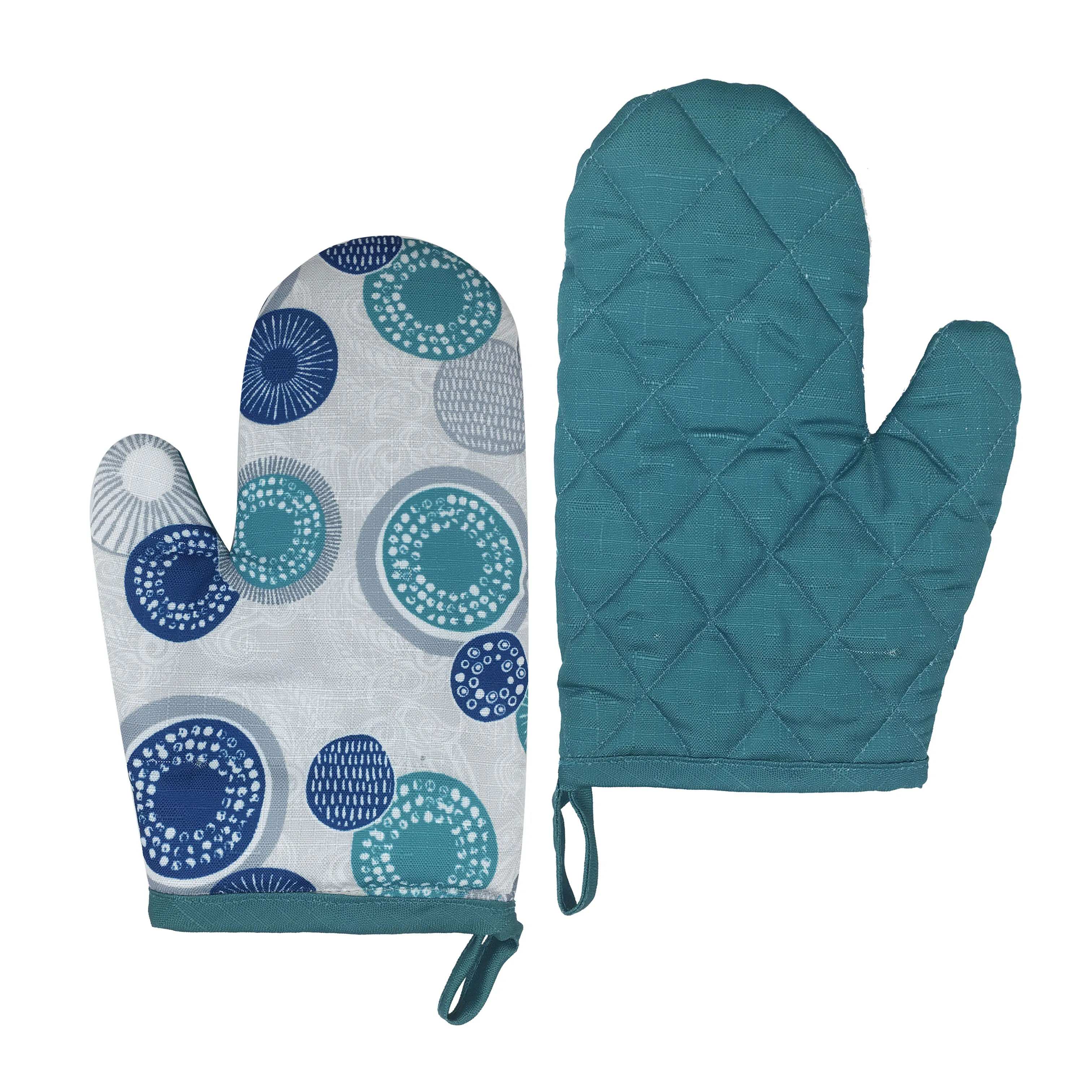 BBQ Pot holder Cooking Cotton Oven Gloves, Cotton Lining Heat Resistance Gloves, Polyester Cooking Oven Mitts