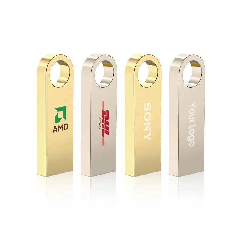 Usb-флеш-накопитель с логотипом на заказ 1 ГБ 2 4 16 32 64 Сувенирный подарочный флеш-накопитель металлический
