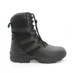 Chinese Black genuine leather men Combat army black boots