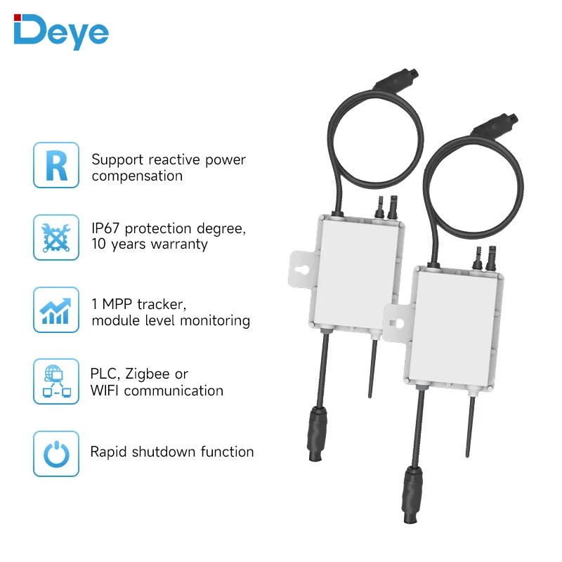 Deye Grid-tied Microinverter 1MPPT Single Phase IP67 300W 500W Micro Inverter