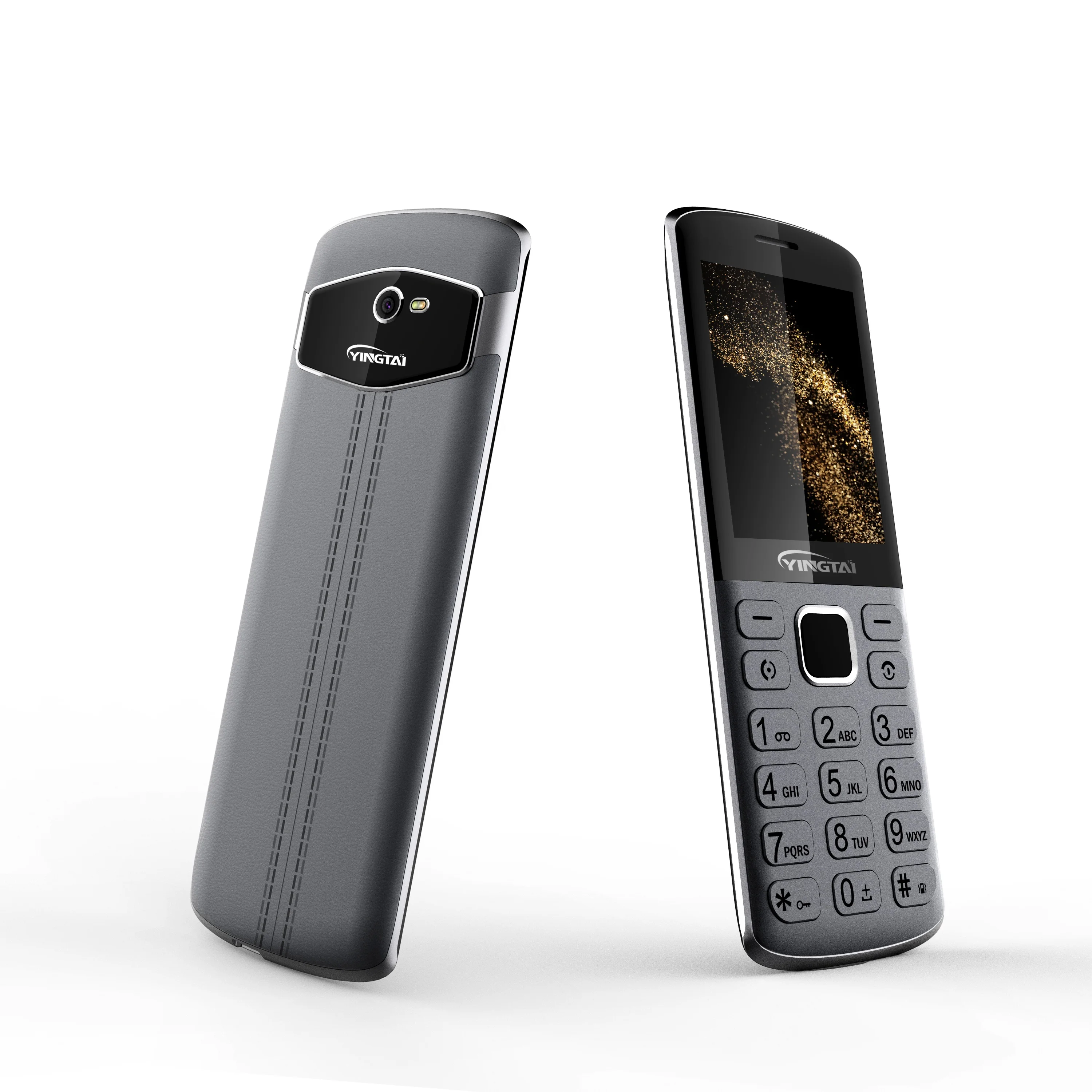 Wholesale  2.4 inch dual sim very slim feature phone plated keypad metal body   cell phone  2G gsm quad band mobile phones