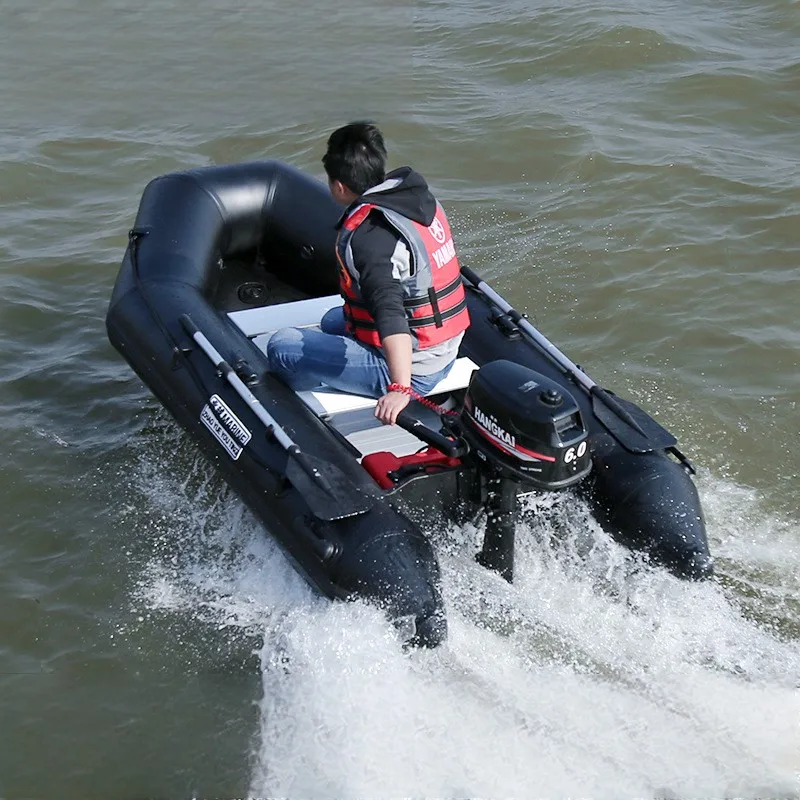 2.3m -7m foldable aluminum floor PVC inflatable boat