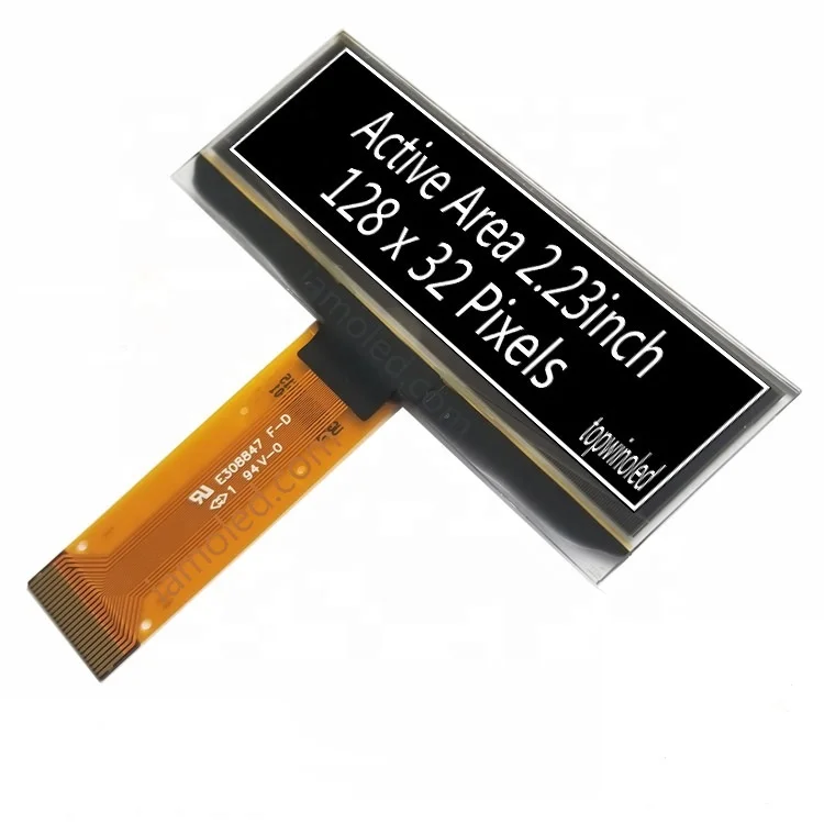 2.23' 2.23inch 2.23 inch 24pin feet 128x32 resolution yellow colour oled display UG-2832ASYCG01 withssd1305 driving IC