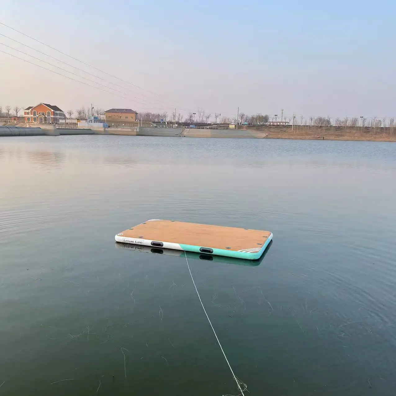 2022 new inflatable dock station with Teak surface sell