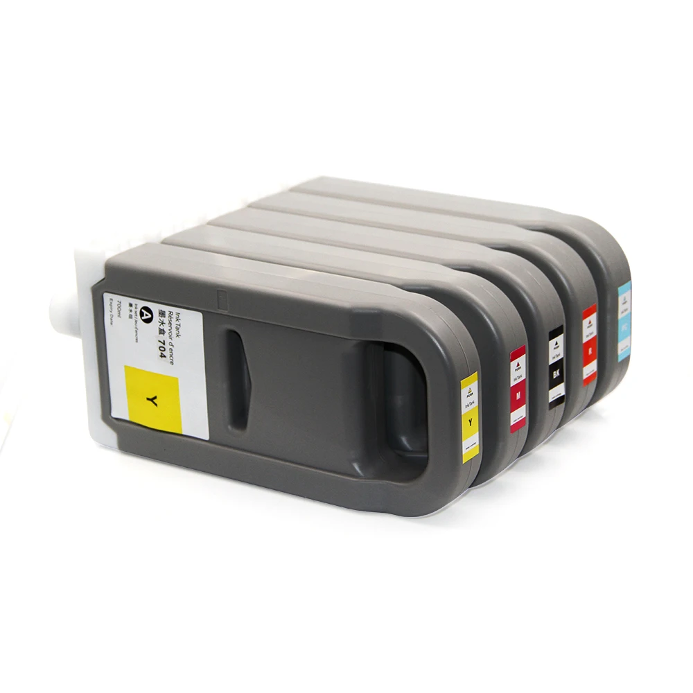 700ML PFI 704 Compatible Ink Cartridge Full With Pigment Ink for Canon IPF 8300 8310 12 Colors