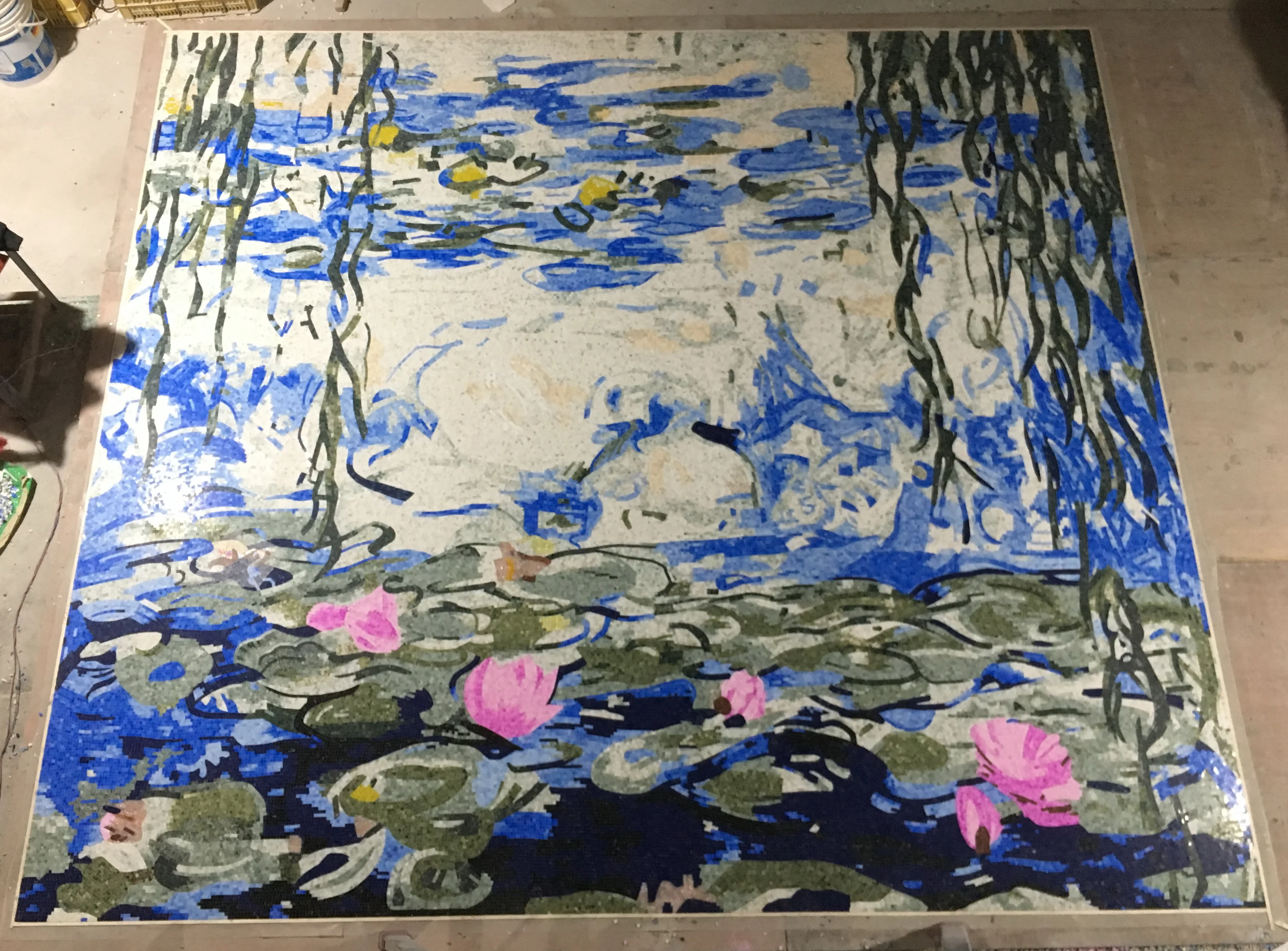 Marble Mosaic and Glass Mosaic Wall Painting Art  medallion