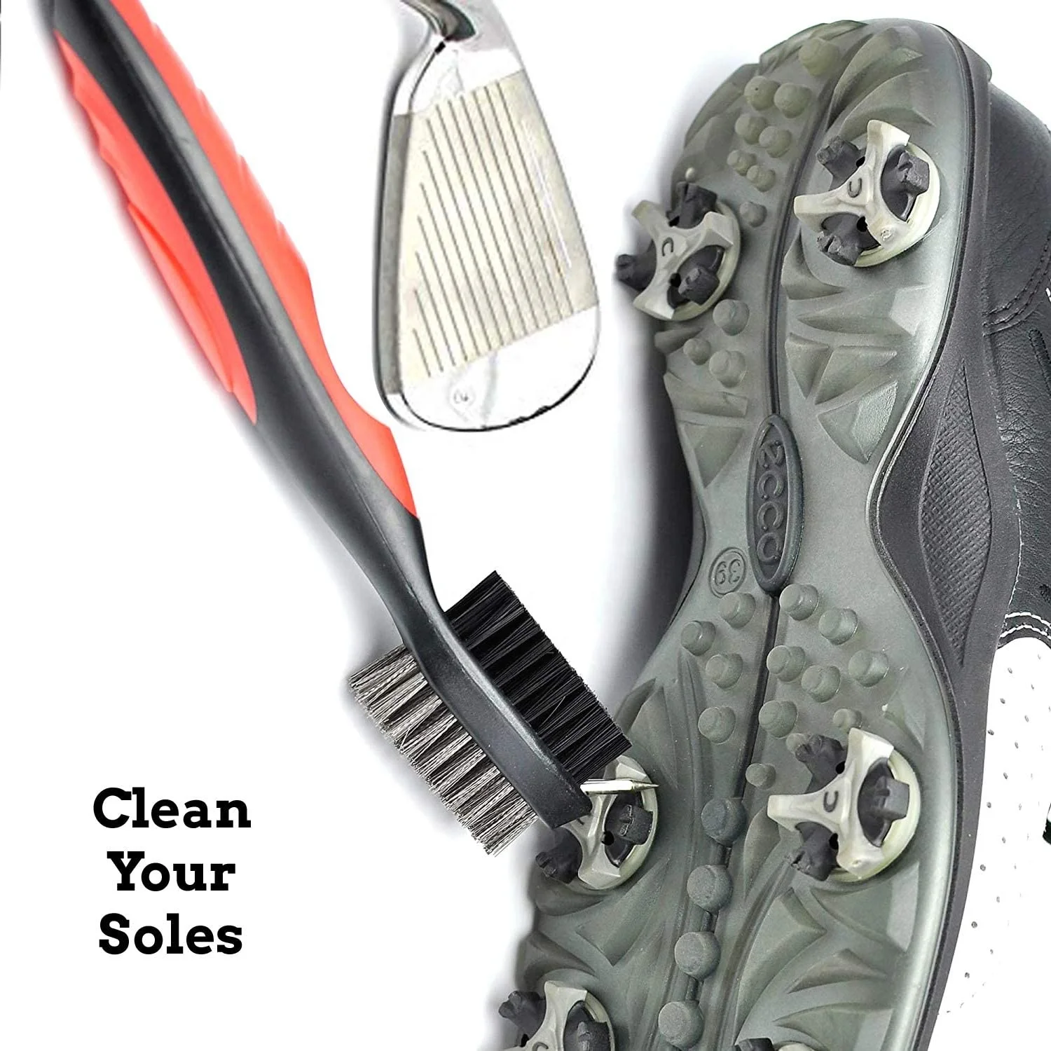 Professional Handle Comfortable Grip golf club hosel wire brush magnetic cleaning golf club cleaner brush golf brush for Bag