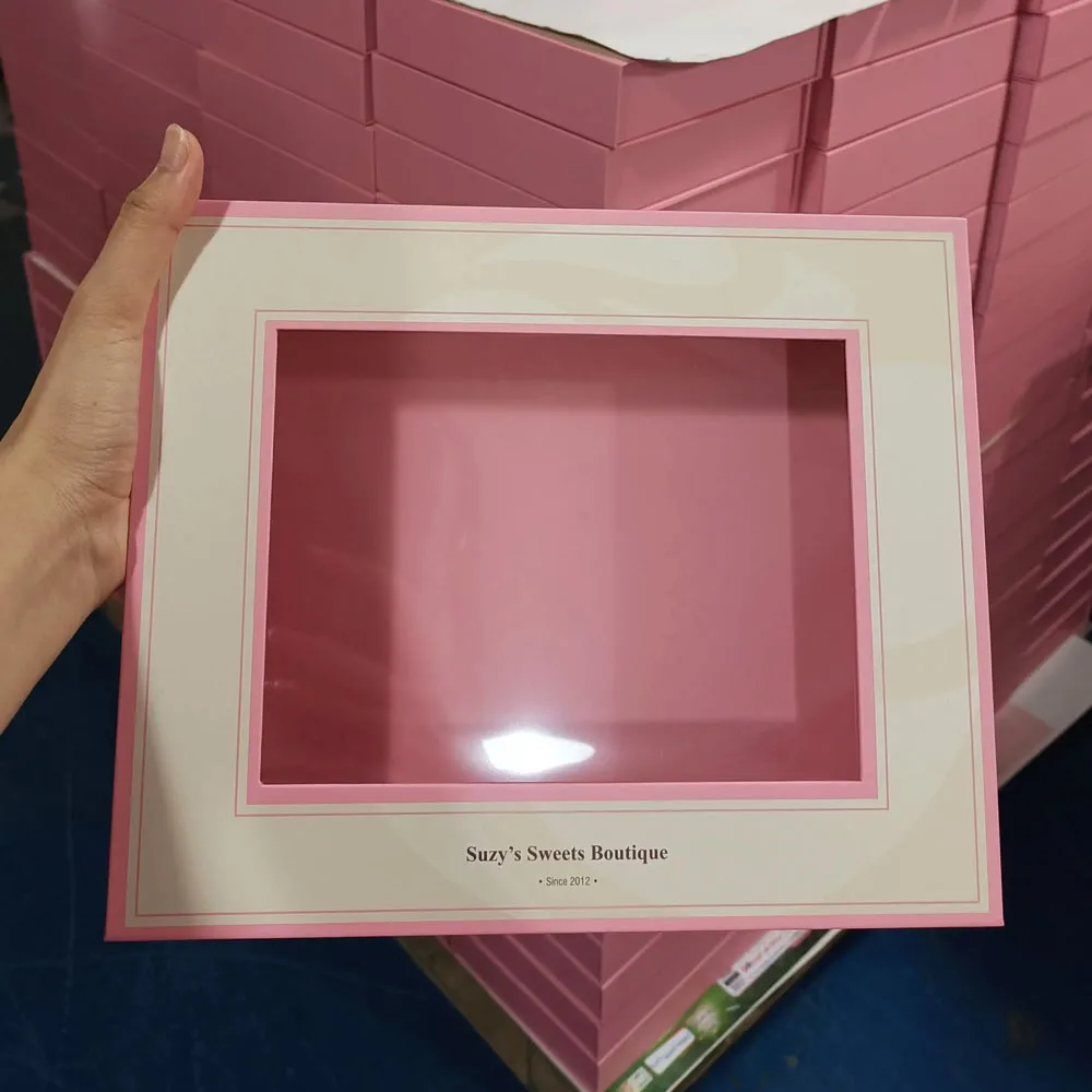 Custom Foldable Magnetic Closure Lid Presents Gift Packaging Paper Box With Clear Window
