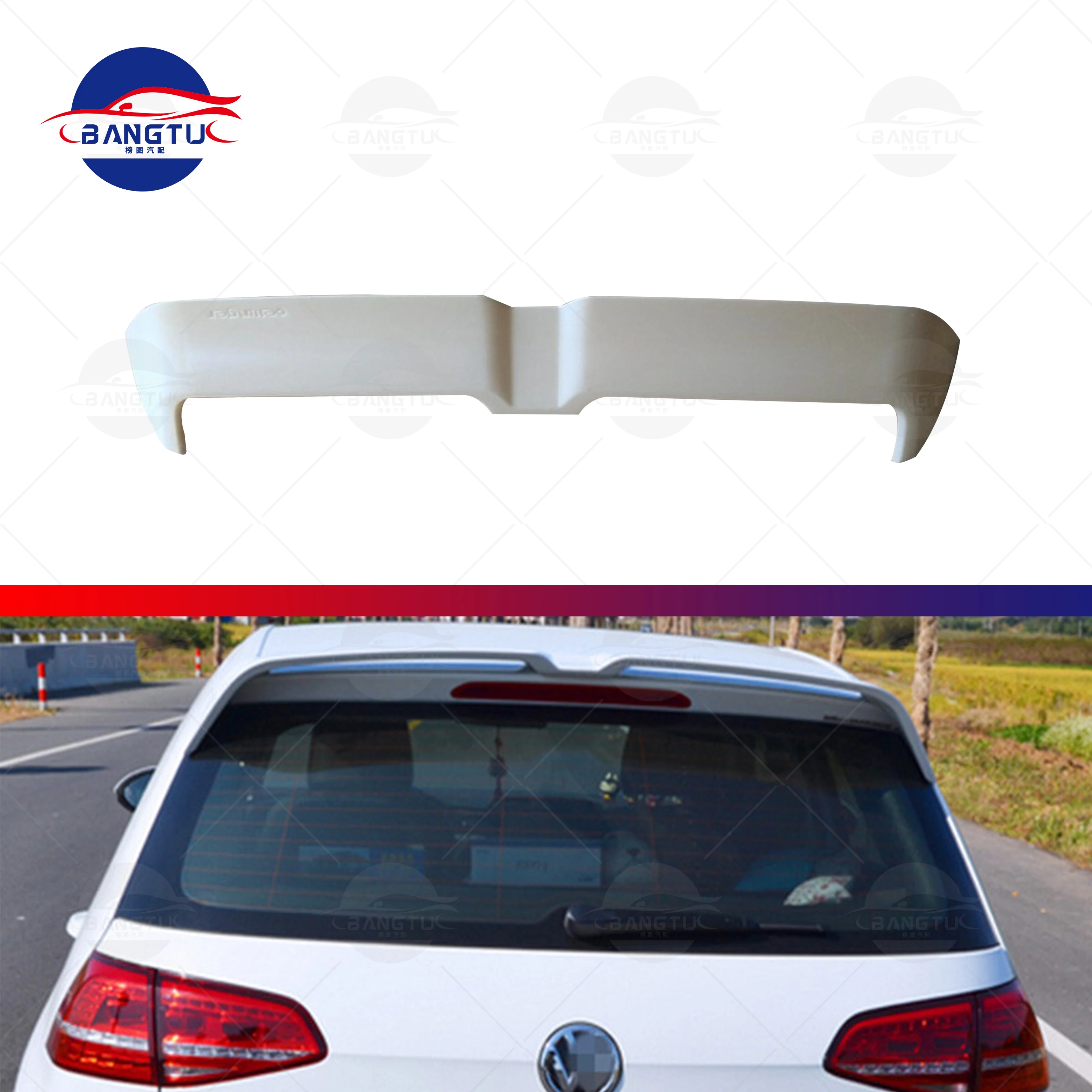 Factory Spoiler ABS Car Accessories Plastic Rear Roof Wing Spoiler For VW Golf 7/7.5 MK7/7.5 GTI Line 2014-2018