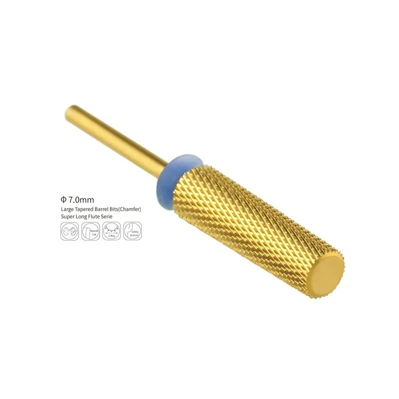 Hot Selling Super Long Large Tapered Chamfer Barrel Bit 3XC-2XF Size Tungsten Carbide for Nail Drill Machine
