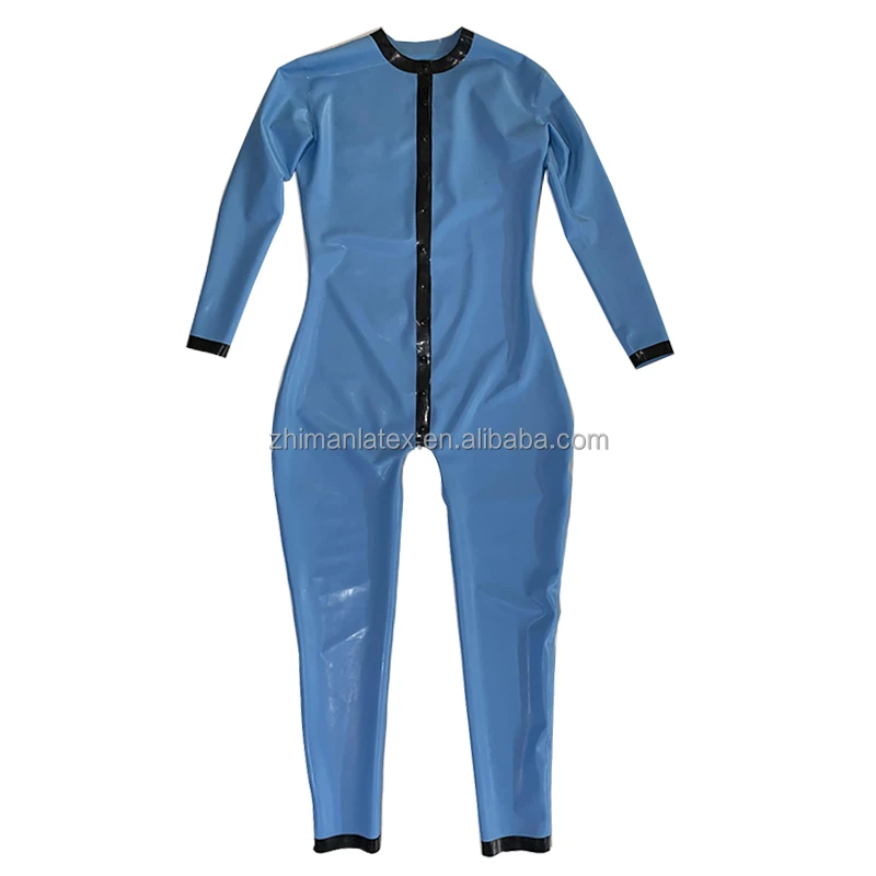 Sexy Girl Latex Catsuit With Crotch Zip Rubber Body Suit Bodysuit Zentai Unisex OEM ODM