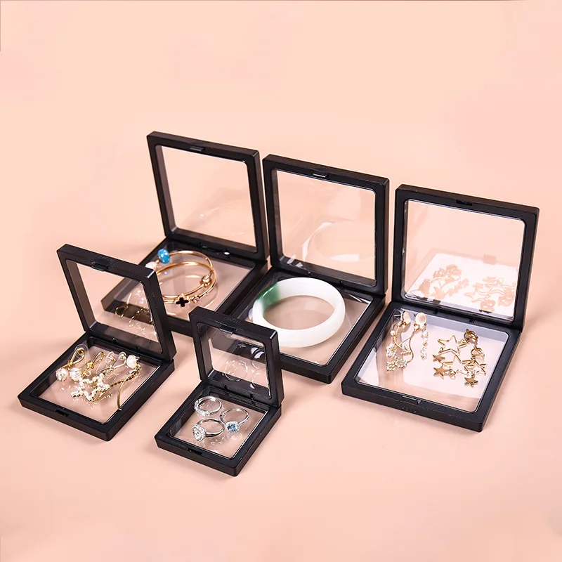 Jewelry storage display box Transparent PE film suspension box anti oxidation sealed packaging box for jewelry
