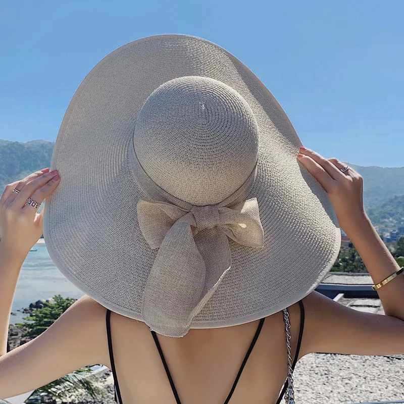 New collection sun protection sun sunshine sombrilla oversize sombrero de mujer playa novelty floppy straw hat for crafting