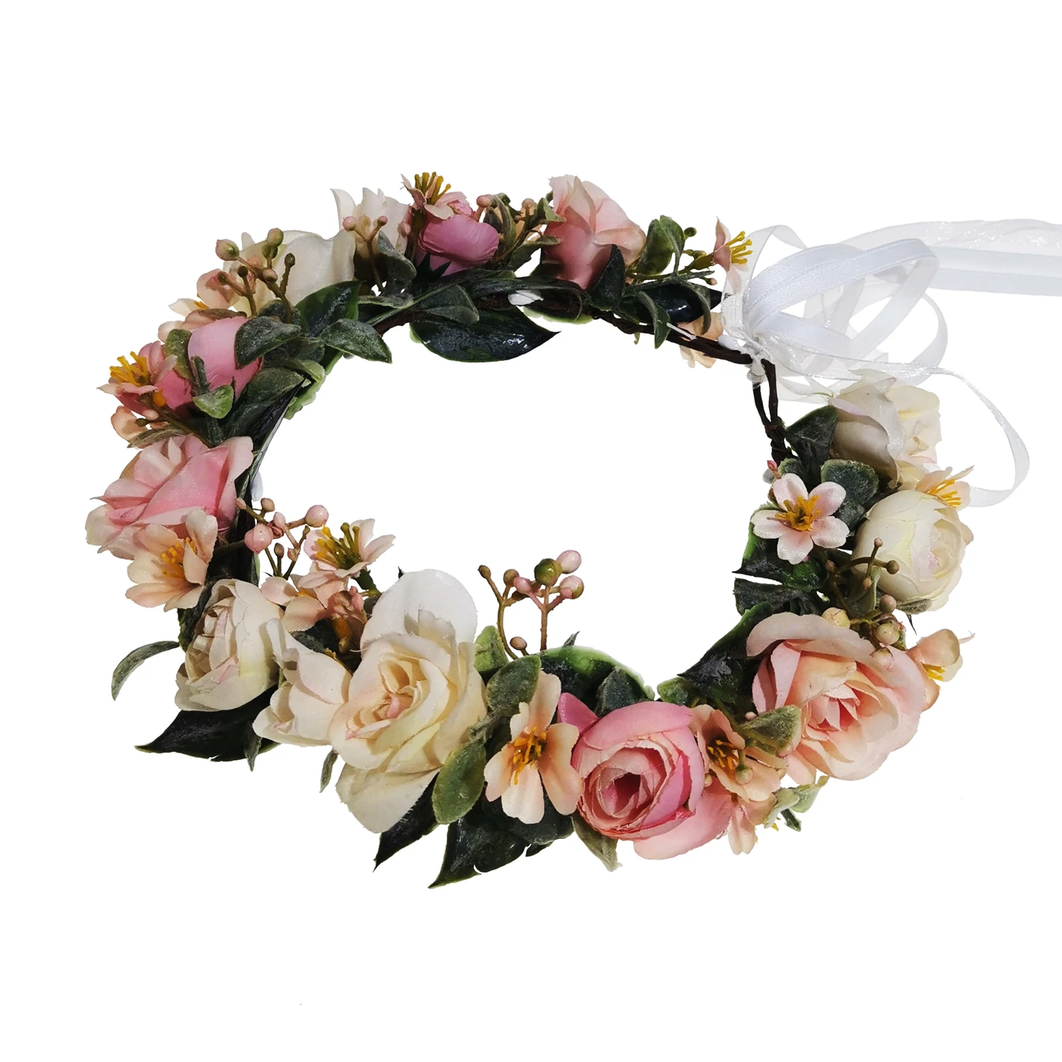 Flower Garland Hair Accessories Handmade Artificial Flower Headdress Girl Headband Corolla Taira Wholesale Floral Crown