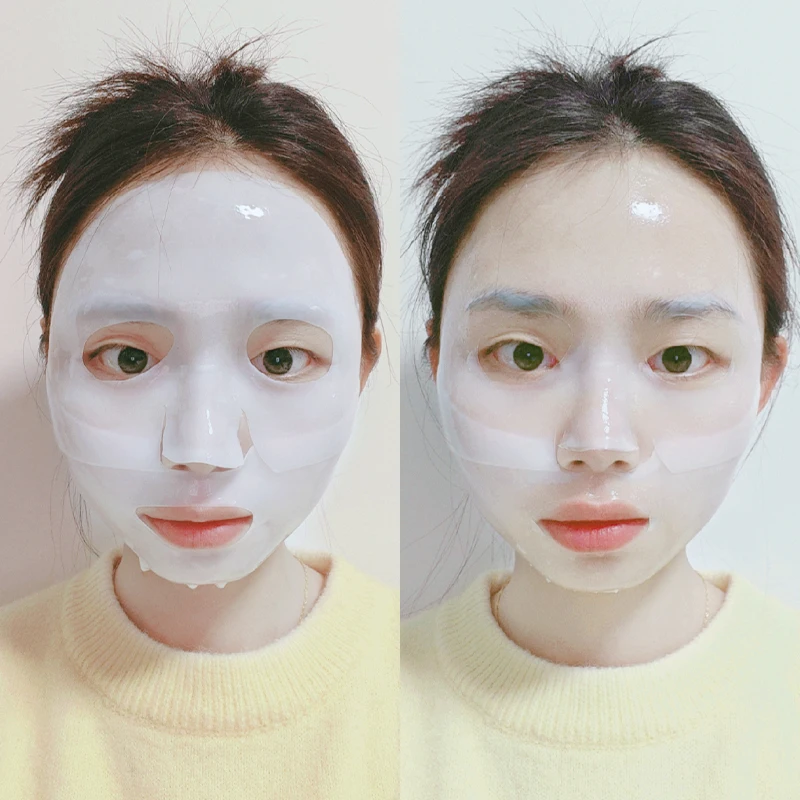 Korean 34g Hydrogel Overnight Real Deep Collagen Anti-wrinkle Lifting Hydrating Bio Collagen Mask Cotton Customized Package