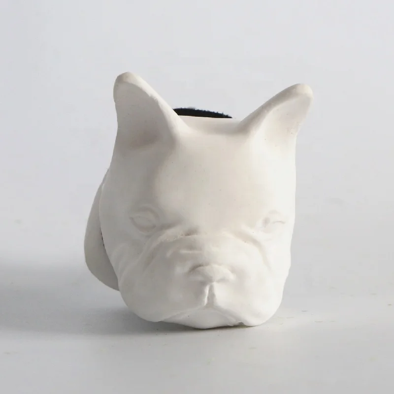 Factory Wholesale Fragrance Perfume Accessory Cute Ceramic Dog Shaped Ceramic Car Air Conditioner Vent Clip Air Freshener