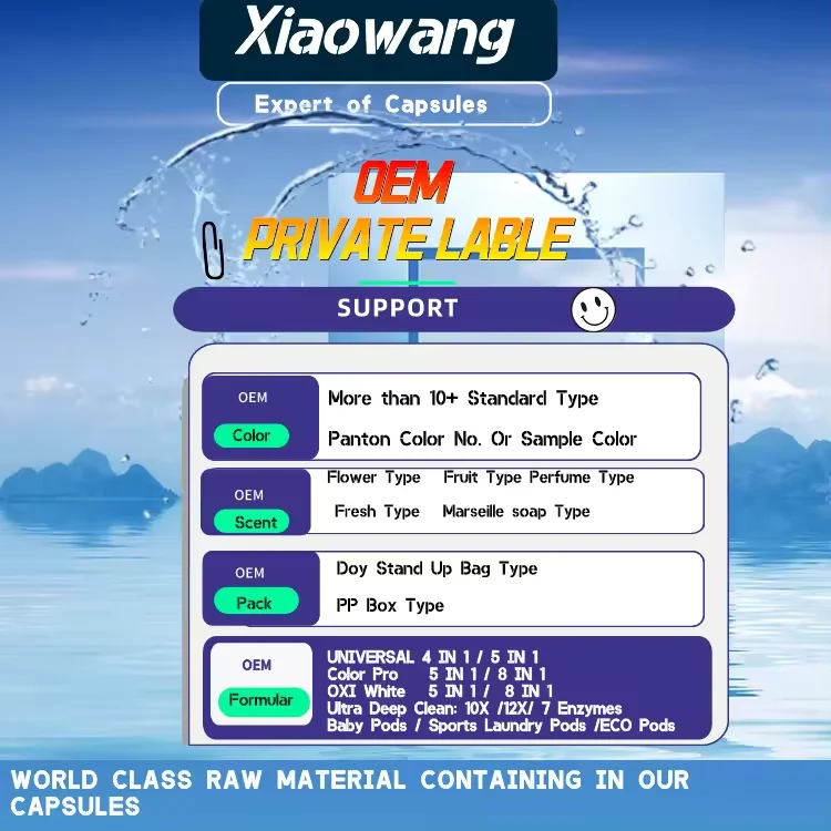 Wholesale  Pva Liquid Water Soluble Film 3 In 1 Capsule Laundry Detergent Clear Laundry Detergent Capsules Pods Storage Hotel