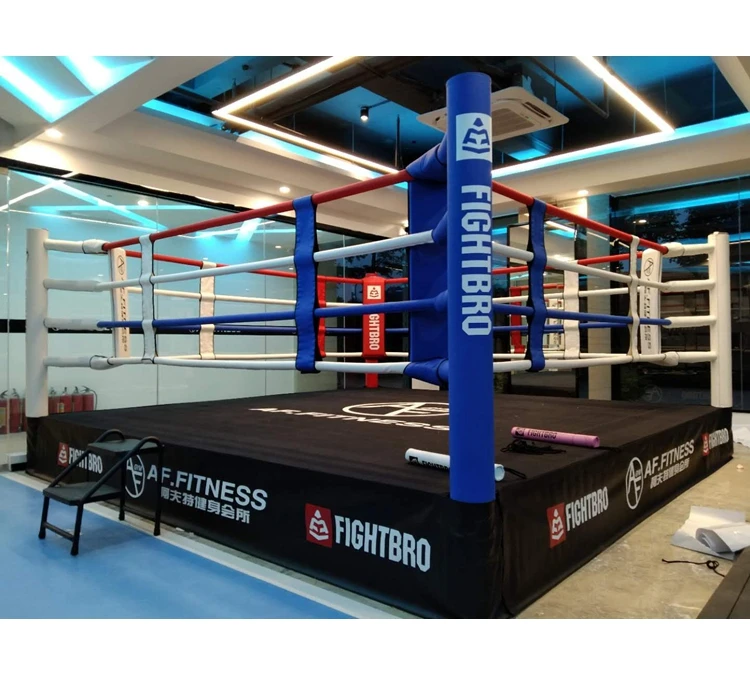 FIGHTBRO BG5 Custom Wholesale Approved Boxing Ring Price Ropes Canvas Cover Floor Professional Boxing Ring