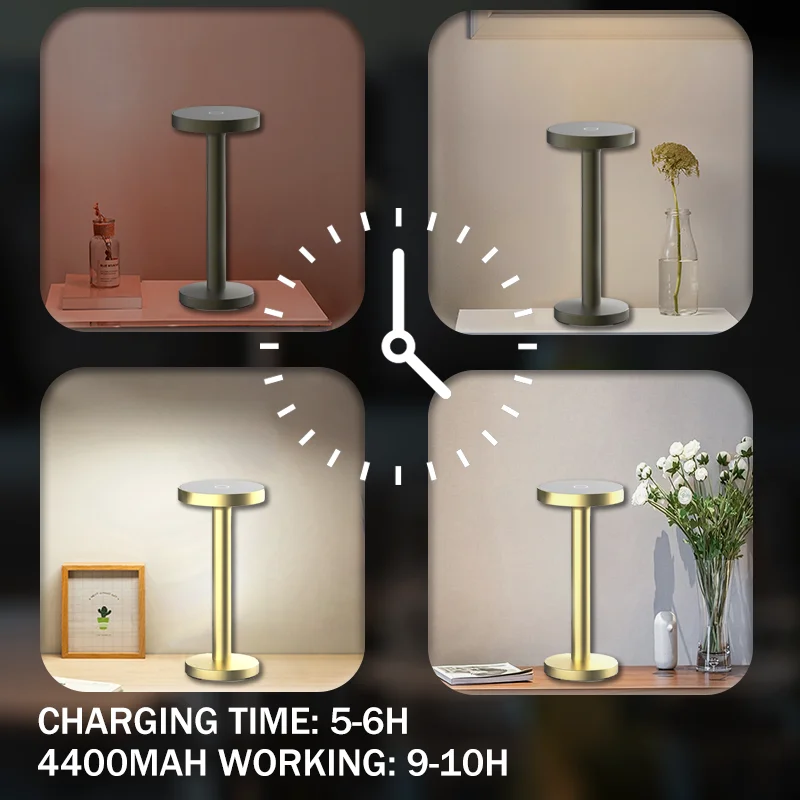 Golden Best Selling Touch Dimming Multi-function Led Designer Simple Design Rechargeable Led Table Lamp