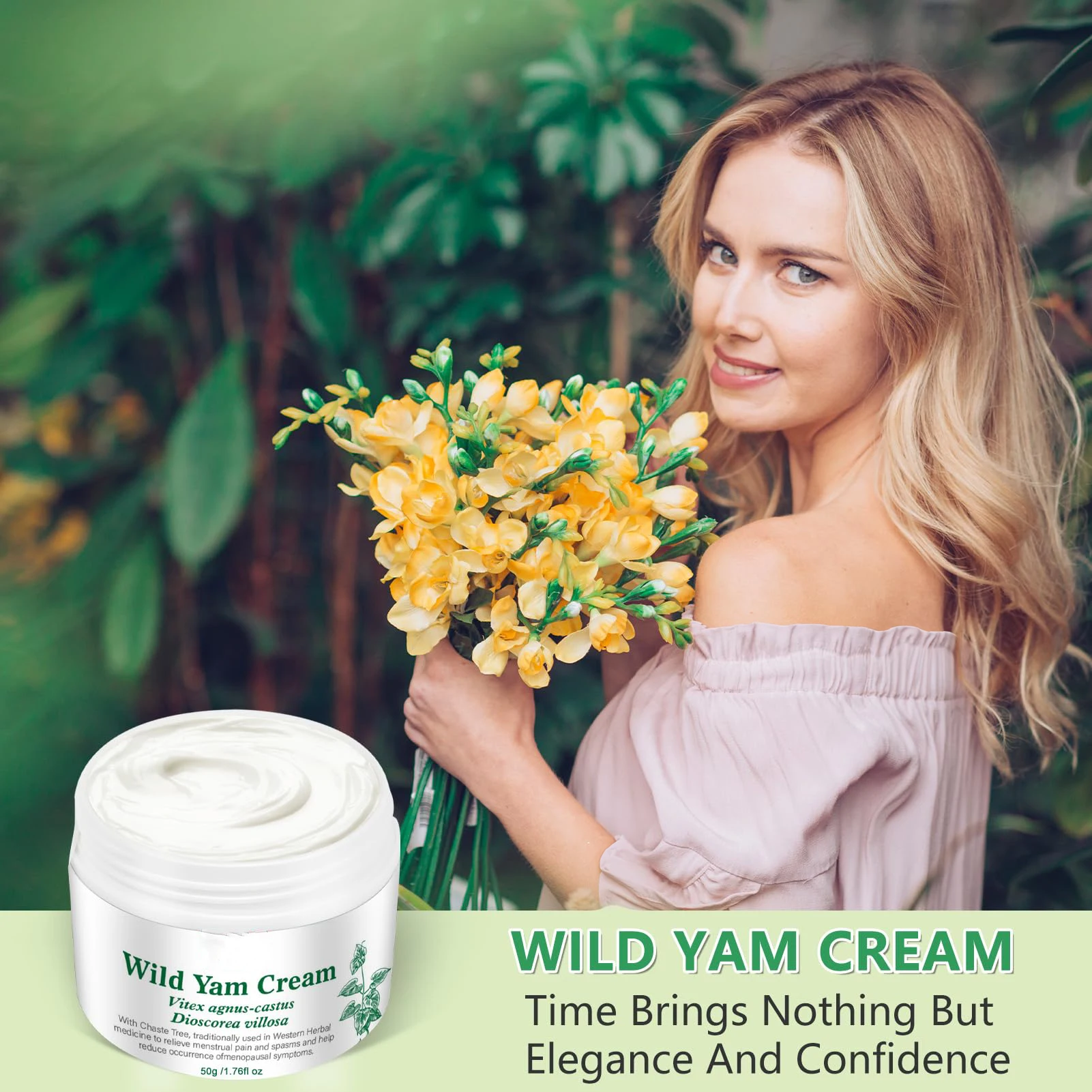 Private Label Wild Yam Face Cream For Skin Care Moisturizing Cream Natural Organic Best Facial Cream Jar For Hormone Balance