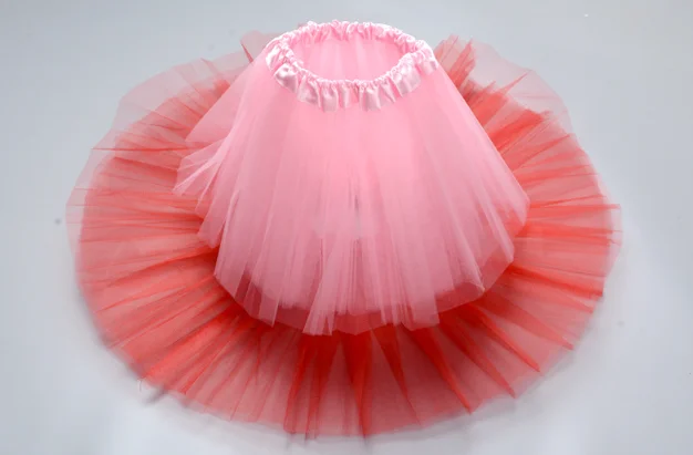 Adult rainbow color customizable pleated skirt layered daily ballet dance skirt Tutu for girls