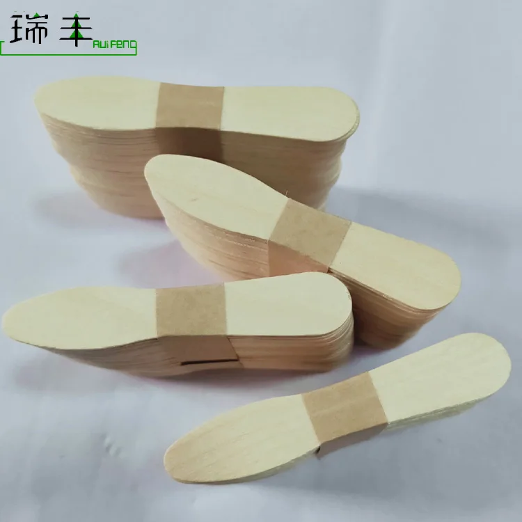 Wholesale Disposable birch Wooden bundled 75mm ice cream spoon