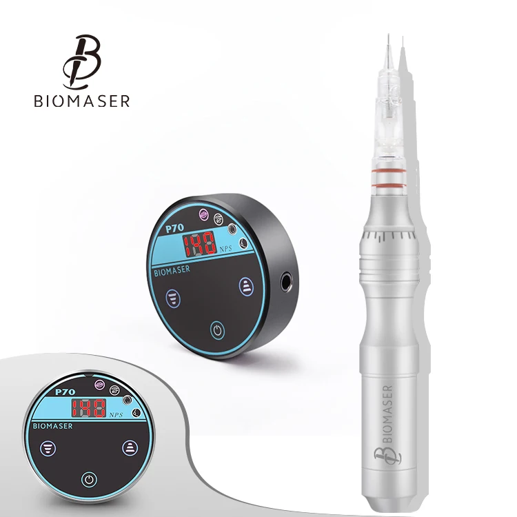 Машинка для микроблейдинга Biomaser P70 цифровой тату-аппарат с мощным мотором бровей губ перманентного макияжа иглой картриджа
