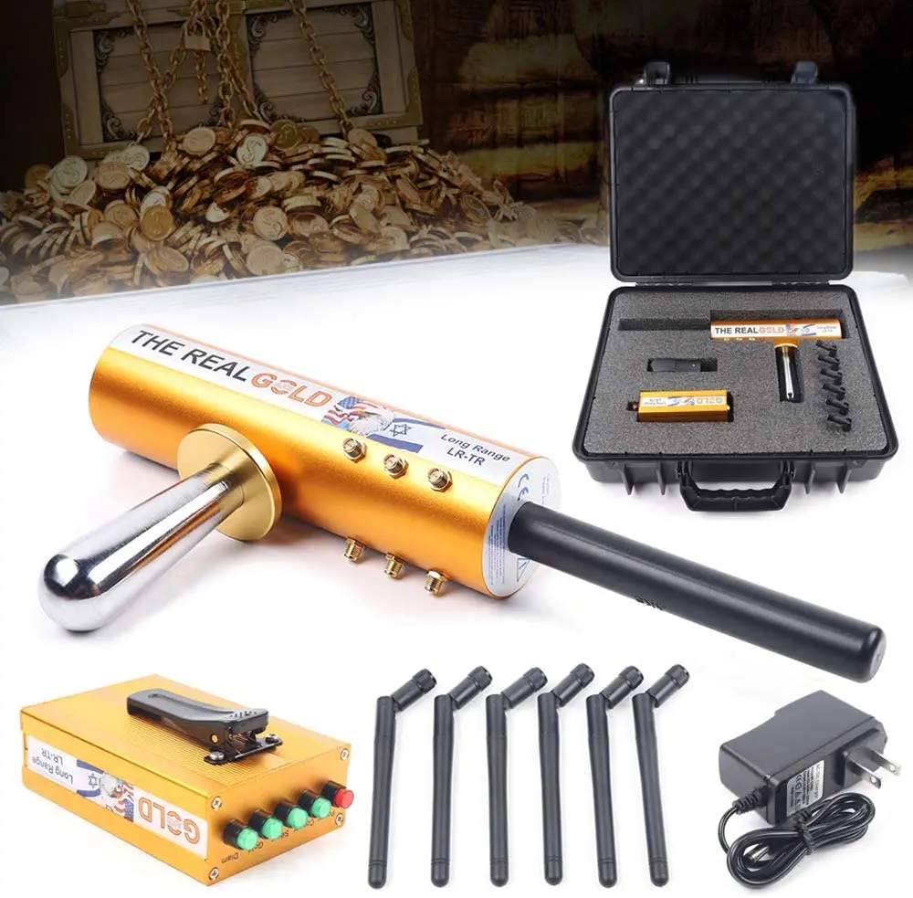 В настоящее АКС золота на большие расстояния металлоискатель детектор золота 6 антенны для цвета: золотистый, серебристый Finder с алюминиевой коробке