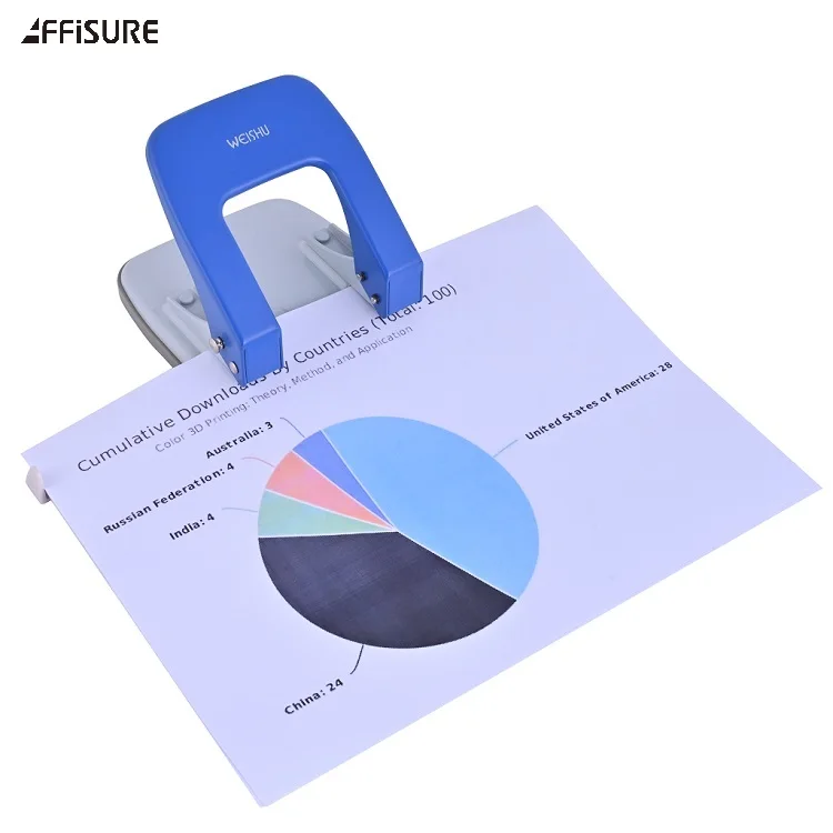 High Quality Hand Metal Two Hole Punch 25 Sheets Capacity Hole Paper Puncher For Desktop