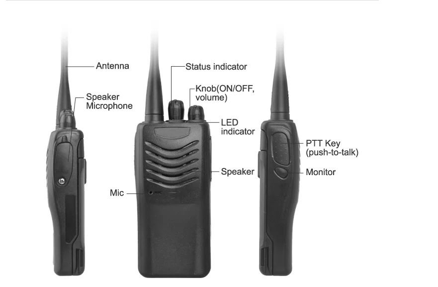 TK2000 VHF TK3000 UHF U100 Портативная радиостанция 5 Вт иди и болтай Walkie Talkie “иди TK-3000 Сделано в